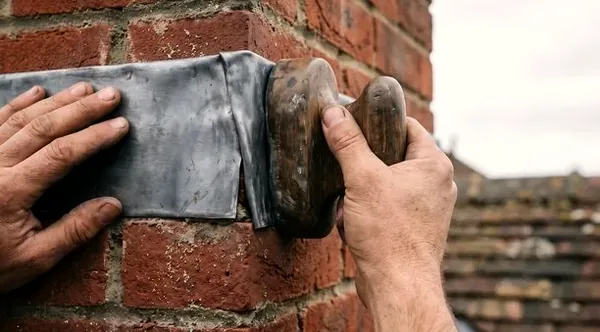 Sealing chimney flashing where it meets a low-slope roof in Sunnyvale